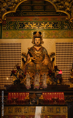 Canvas Print Templo chino Thean Hou dedicado a las diosas Mazu y Guan Yin, una deidad china popular entre la comunidad hainanesa