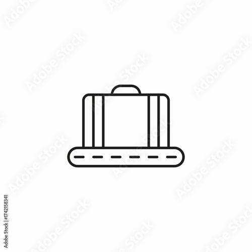 baggage claim conveyor icon sign vector