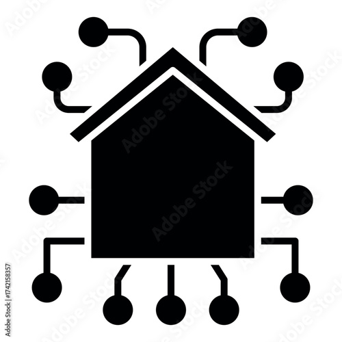 Artificial Intelligence Smart Home Icons – Vector Automation Symbols