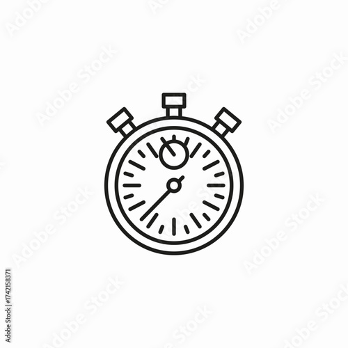 classic timer stopwatch icon sign vector