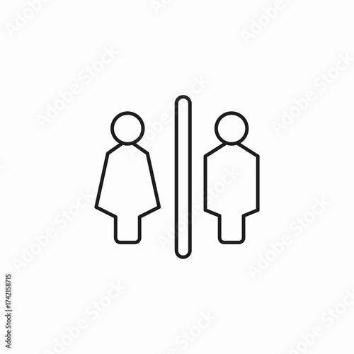 public restroom gender icon sign vector