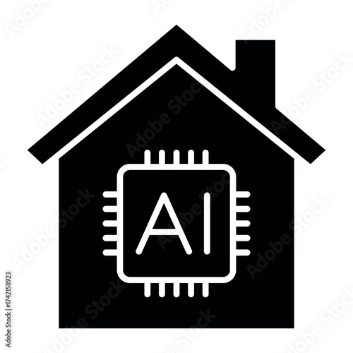 Artificial Intelligence Smart Home Icons – Vector Automation Symbols