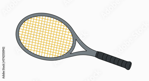 Game Day Essential: Modern Tennis Racket Illustration