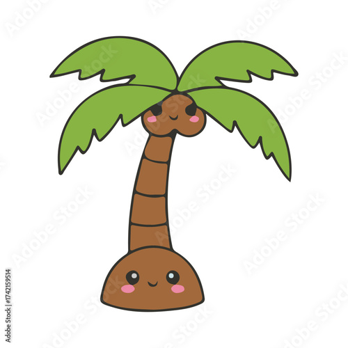 coconut tree vector illustration design