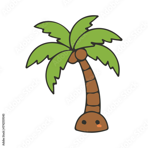coconut tree vector illustration design