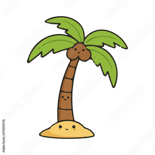 coconut tree vector illustration design