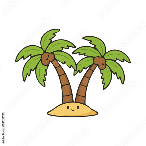 coconut tree vector illustration design