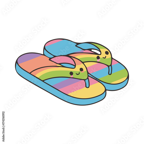 beach flip flops vector illustration design