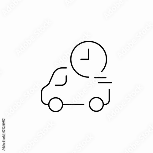 fast delivery truck icon sign vector