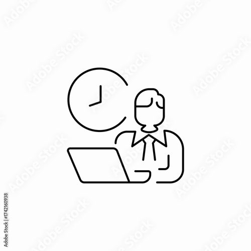 flexible work schedule icon sign vector