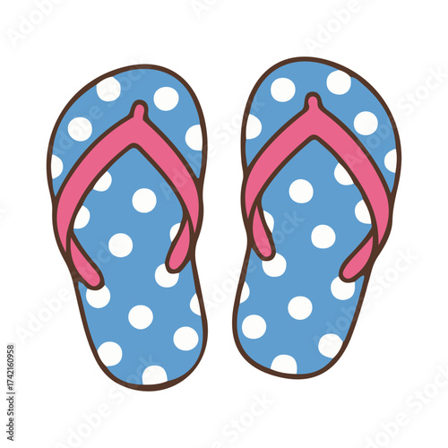 beach flip flops vector illustration design
