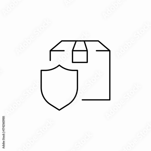 insured package security icon sign vector