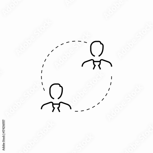 peer to peer exchange icon sign vector