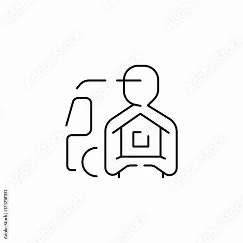 professional mover service icon sign vector