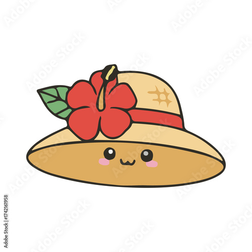 beach hat vector illustration design