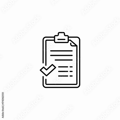 completed clipboard task icon sign vector
