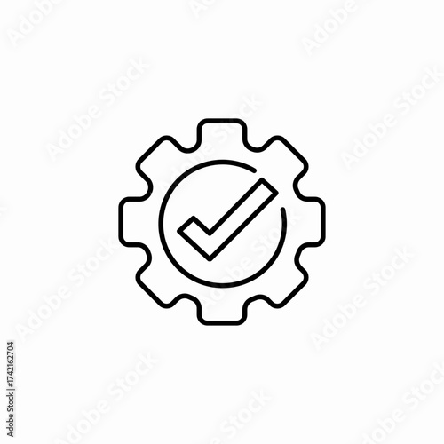 gear settings complete icon sign vector