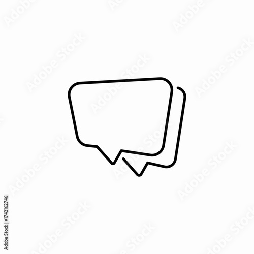 multiple speech bubbles icon sign vector
