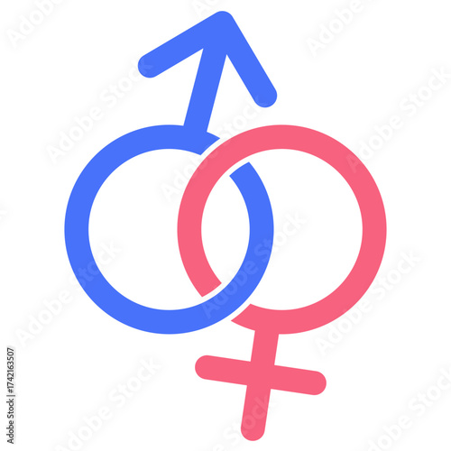 World contraception day illustration. Types of contraception. Gender symbol male and female. Vector illustration.