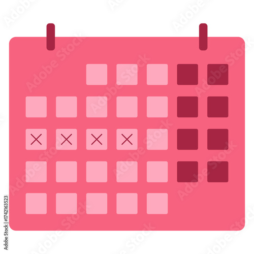 World contraception day illustration. Types of contraception calendar. Vector illustration.