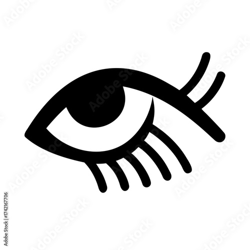 Vector art of stylized eye with lashes