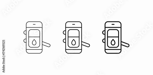blood glucose meter icon sign vector
