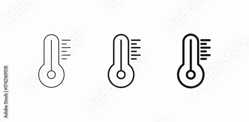 fever temperature thermometer icon sign vector