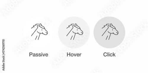 majestic equine head icon sign vector