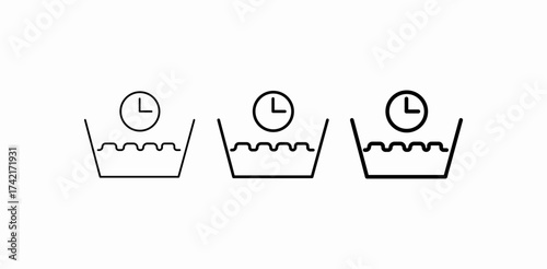 wash time duration icon sign vector