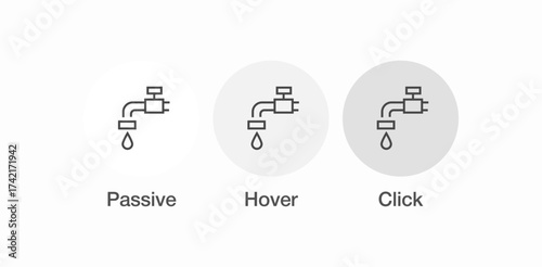 water dripping faucet icon sign vector