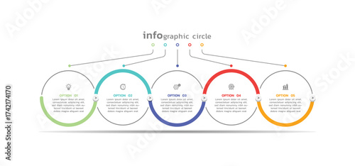 Vector infographic business template colorful design