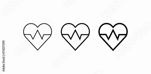 heartbeat health monitor icon sign vector