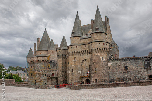 Château de Vitré datant du XIIème siècle. Ile-et-Vilaine. Bretagne