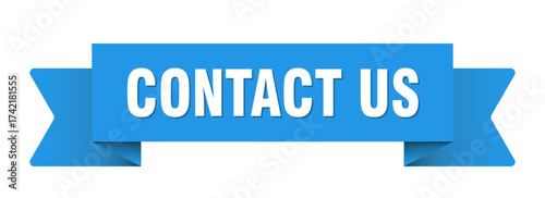 contact us ribbon isolated on transparent background. contact us ribbon