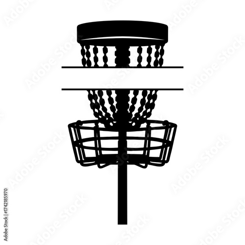 Disc golf svg cut file. Isolated vector illustration.