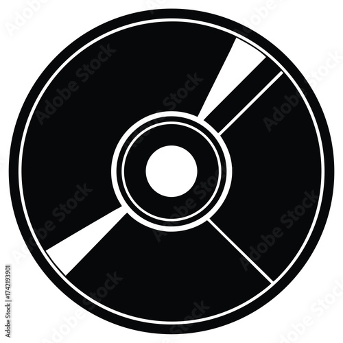 compact disc Silhouette Icon Vector Art