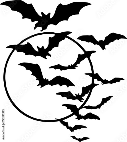 bats and moon