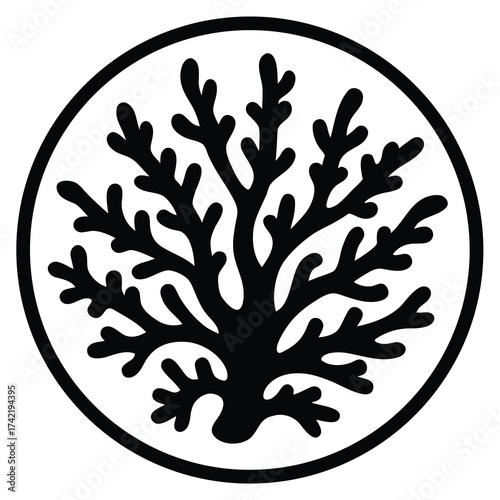coral reef Silhouette Icon Vector Art