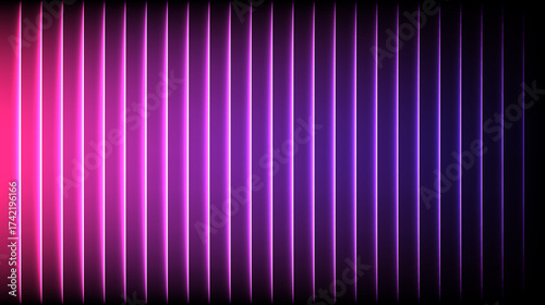 Glass gradient abstract neon light lines background pink and purple glow