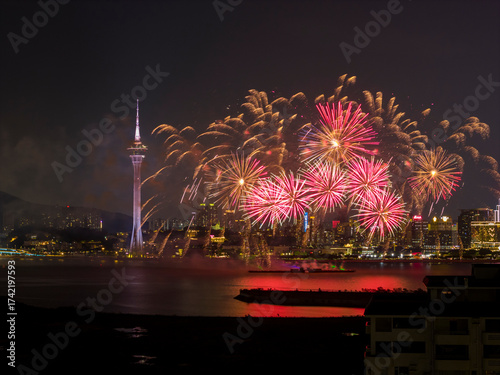 Canvas Print 33th Macao International Fireworks Display Contest 2025