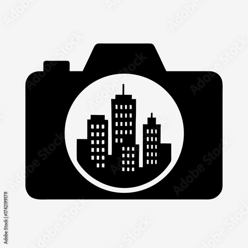 city inside camera