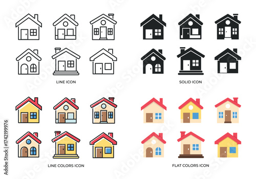 House Icons. Multi series icons collection