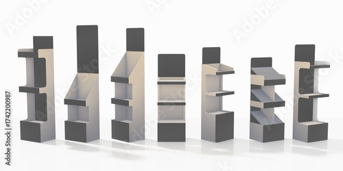 Set of Display Shelfs Or Floor POS Stand. Cosmetics Holder
