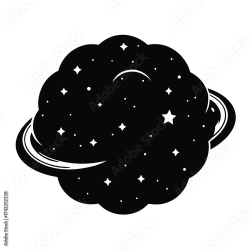 nebula Silhouette Icon Vector Art