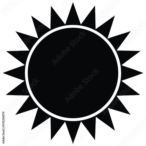 solar eclipse Silhouette Icon Vector Art