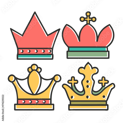 golden crown vector illustration