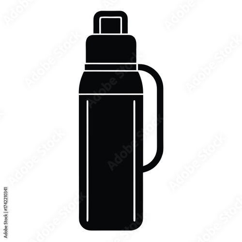 thermos bottle Silhouette Icon Vector Art