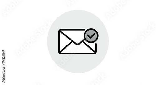 Email message sent successfully icon with checkmark.
