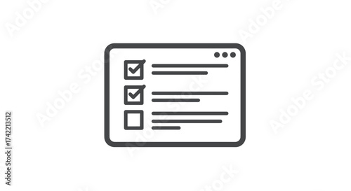 Online Checklist Browser Window Icon for Task Management and Web Forms.