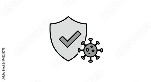 Immunity and protection from COVID19 virus concept icon.